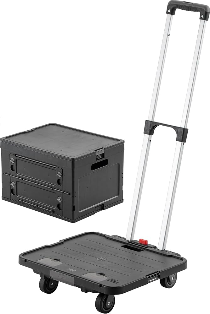 Amazon.co.jp: サンワダイレクト 折りたたみ台車 専用コンテナ付き 大